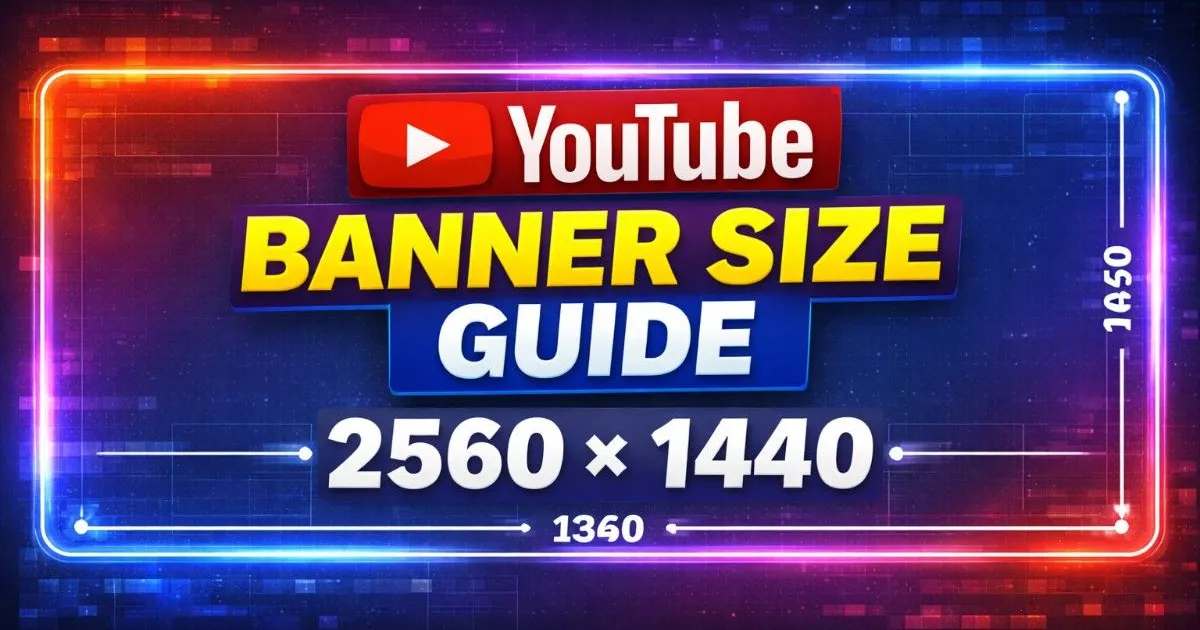 YouTube banner guide 2026 with size safe zone and Canva tutorial